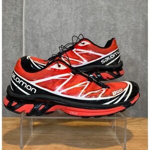 Salomon XT-6 Mens 9 Womens 10 Advanced 'Black Racing Red' Trail Running Shoe